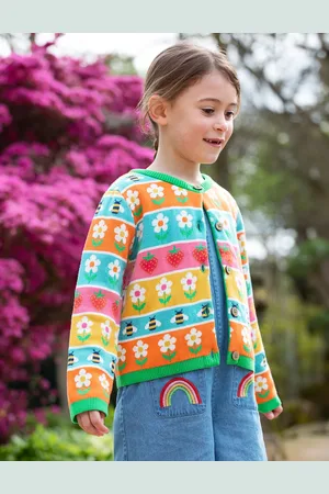 Frugi Girls Pure Cotton Fair Isle Cardigan (0-10 Yrs) - 3-4 Y -