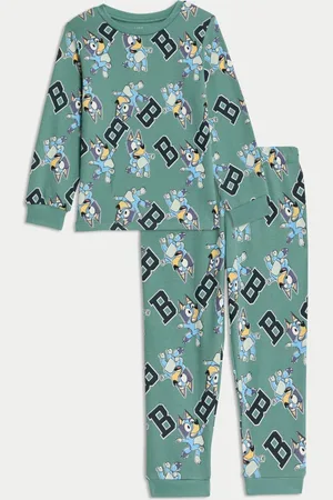 Marks & Spencer Boys Pure Cotton Bluey™ Pyjamas (1-7 Yrs) - 3-4 Y -