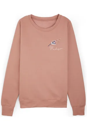 Dollymix Personalised Ladies Dandelion Sweatshirt - XXL - Pink