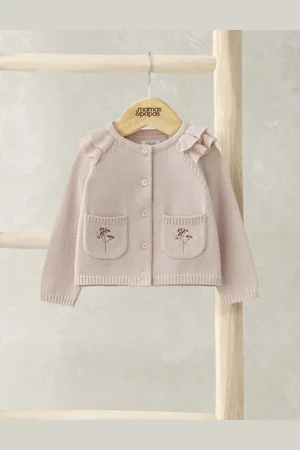 Mamas & Papas Pure Cotton Frill Detail Cardigan (0-12 Mths) - 0-3 M -