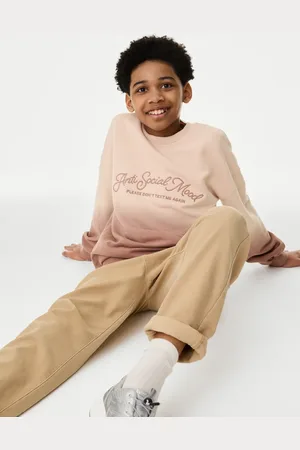 Marks & Spencer Cotton Rich Ombre Graphic Sweatshirt (6-16 Yrs) - 7-8 Y -