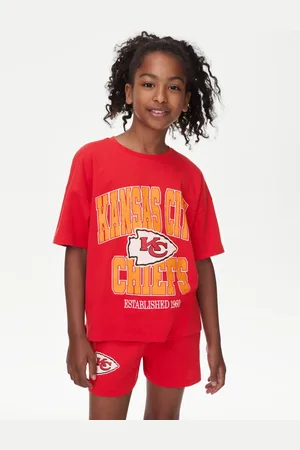 Marks & Spencer Girls NFL Kansas City Chiefs Distressed Print Pyjamas (6-16 Yrs) - 13-14 -