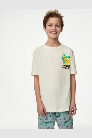 Marks & Spencer Boys Pure Cotton Pokémon™ Pyjamas (6-16 Yrs) - 7-8 Y -