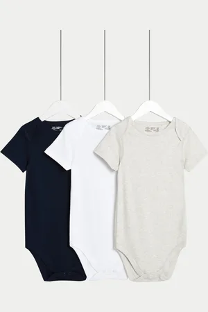 Marks & Spencer 3pk Pure Cotton Bodysuits (3-16 Yrs) - 15-16 -
