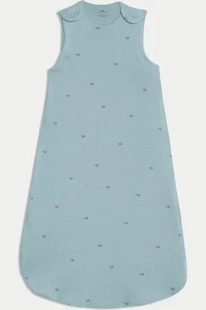 Marks & Spencer Boys Pure Cotton Whale 1.0 Tog Sleeping Bag (0-3 Yrs) - 18-36 -