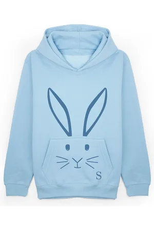 Dollymix Boys Personalised Bunny Hoodie (5-11 Yrs) - 9-11Y -