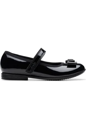 Clarks Kids Patent Mary Jane Riptape School Shoes (7 Small - 12½ Small) - 7 SG -