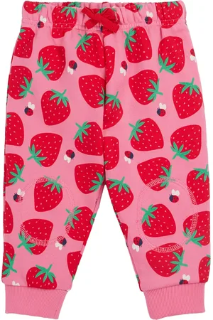 Frugi Girls Pure Cotton Strawberry Joggers (0-5 Yrs) - 2-3 Y -