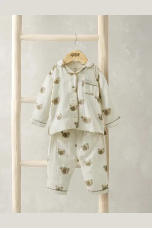 Mamas & Papas Boys Pure Cotton Bear Pyjamas (3-36 Mths) - 6-9 M -