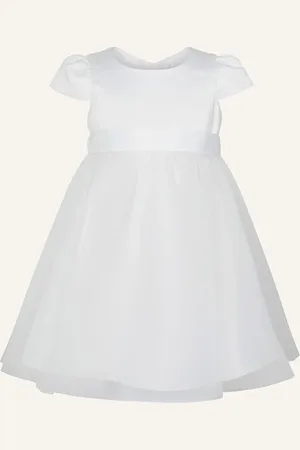 Monsoon Girls Satin Tulle Occasion Dress (0-3 Yrs) - 2-3Y -