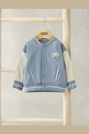 Mamas & Papas Boys Pure Cotton Appliqué Baseball Jacket (0 Mths-3 Yrs) - 6-9 M -