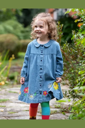Frugi Girls Denim Dress (0-5 Yrs) - 2-3 Y -