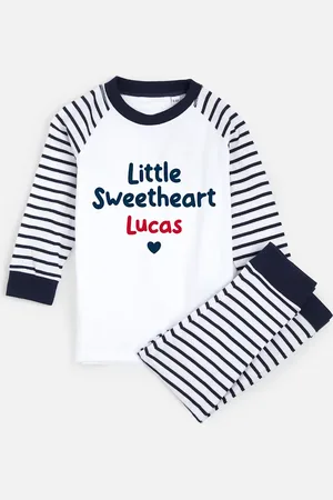 Dollymix Boys Personalised Sweetheart Pyjamas (0-4 Yrs) - 0-6M -