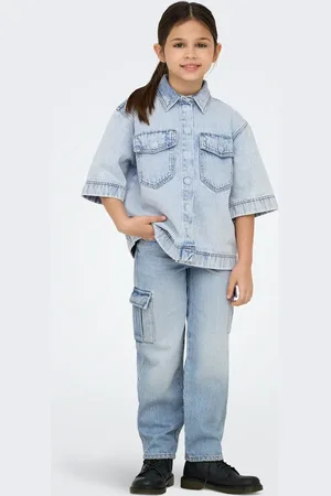 ONLY Girls Relaxed Denim Cargo Jeans (8-14 Yrs) - 13y -