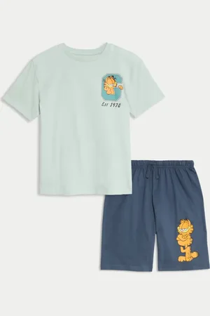 Marks & Spencer Boys Pure Cotton Garfield™ Pyjamas (6-16 Yrs) - 8-9 Y -