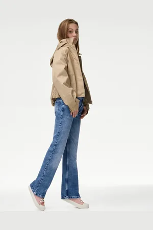 Marks & Spencer Girls Regular Fit Denim Flared Jeans (6-16 Yrs) - 11-12