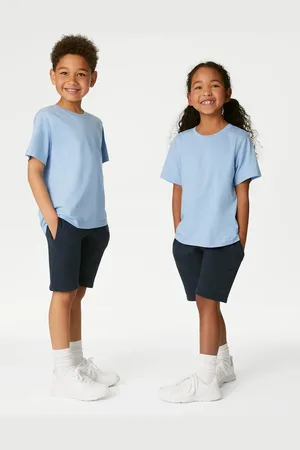 GOODMOVE 2 Pack Unisex School Sweat Shorts (2-16 Yrs) - 5-6 Y - Navy
