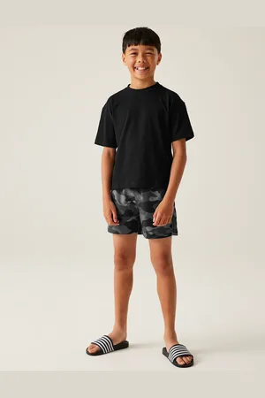 Regatta Boys Skander III Floral Swim Shorts (3-14 Yrs) - 7-8 Y - Grey Mix