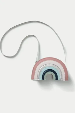 Marks & Spencer Girls Silver Tone Sparkle Rainbow Bag -