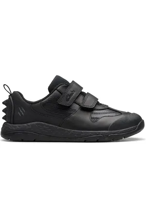 Clarks Kids Leather Riptape Trainers (7 Small - 2.5 Large) - 12.5SF -