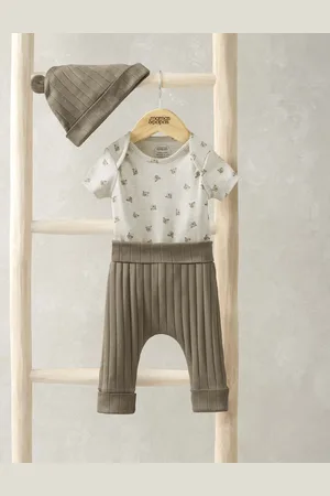 Mamas & Papas 3pc Pure Cotton Patterned Outfit (0-12 Mths) - 3-6 M -