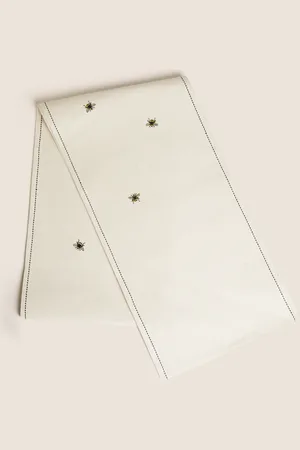 Marks & Spencer Pure Cotton Embroidered Bee Table Runner -