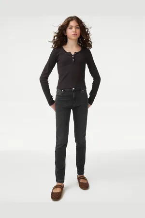 Marks & Spencer Girls Skinny Denim Jeans (6-16 Yrs) - 8-9 Y - Black