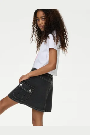 Marks & Spencer Girls Denim Cargo Skirt (6-16 Yrs) - 9-10Y -