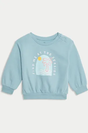 Marks & Spencer Girls Cotton Rich Seaside Sweatshirt (0-3 Yrs) - 12-18 -