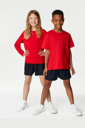 GOODMOVE Unisex Sports School Shorts (2-16 Yrs) - 8-9 Y - Navy