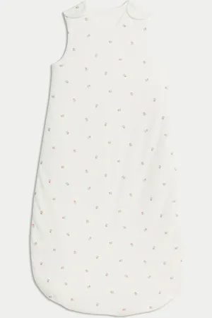 Marks & Spencer Girls Pure Cotton Rose Bud 2.5 Tog Sleeping Bag (0-3 Yrs) - 6-18M -