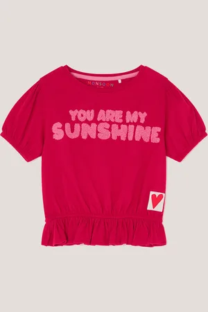 Monsoon Girls Pure Cotton You Are My Sunshine T-Shirt (3-13 Yrs) - 3-4 Y -