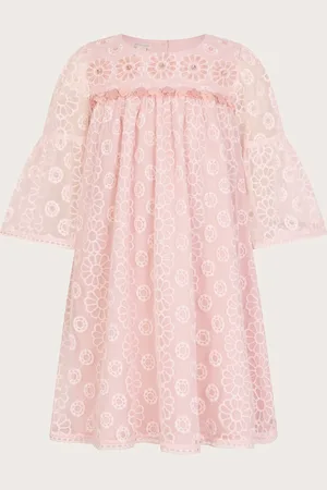 Monsoon Girls Floral Embroidered Dress (2-15 Yrs) - 7-8 Y -