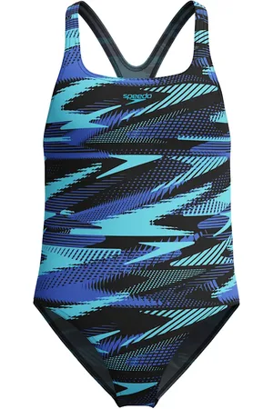 Speedo Girls Hyperboom Allover Medalist Swimsuit (5-16 Yrs) - 11-12 -
