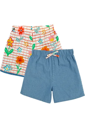 Frugi Girls Pure Cotton Reversible Floral Shorts (2-10 Yrs) - 2-3 Y -