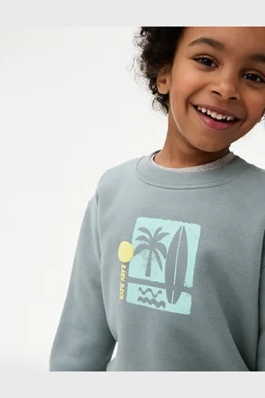 Marks & Spencer Boys Cotton Rich Graphic Sweatshirt (2-8 Yrs) - 3-4 Y -