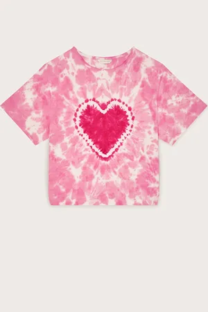 Monsoon Girls Pure Cotton Heart Tie Dye T-Shirt (7-15 Yrs) - 15Y -