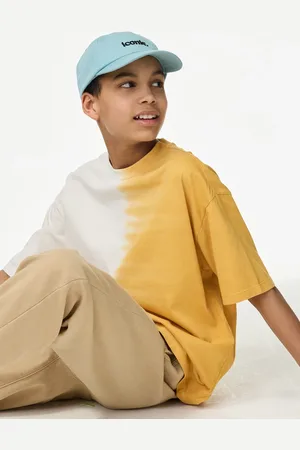 Marks & Spencer Boys Pure Cotton Ombre T-Shirt (6-16 Yrs) - 7-8 Y -