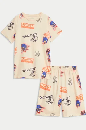 Marks & Spencer Boys Pure Cotton Sonic the Hedgehog™ Pyjamas (3-14 Yrs) - 10-11 -