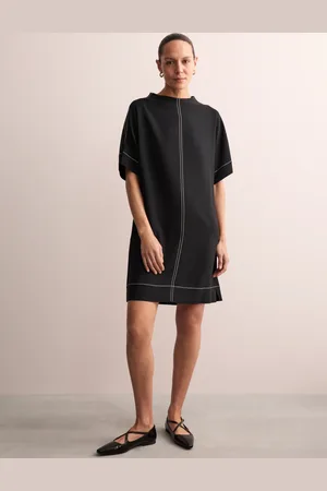 Jaeger Crepe Tie Waist Mini Shift Dress - 10 -