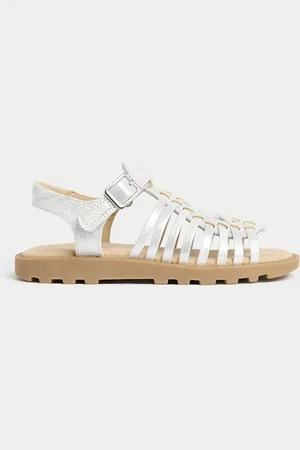 Marks & Spencer Kids Metallic Strappy Sandals (4 Small-2 Large) - 1 LSTD -
