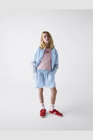 Marks & Spencer Girls Pure Cotton Striped Shorts (6-16 Yrs) - 8-9 Y -