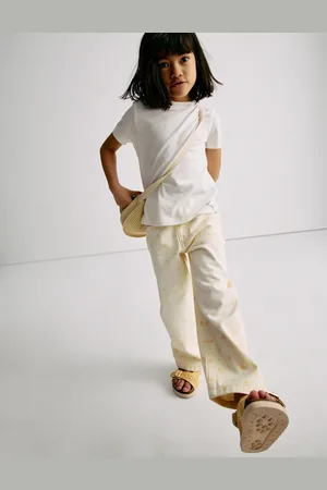 Marks & Spencer Girls Wide Leg Pure Cotton Jeans (2-16 Yrs) - 5-6 Y -