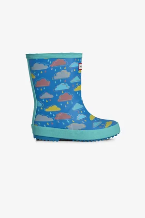 Hunter Kids First Rain Cloud Print Wellies - 12 S -