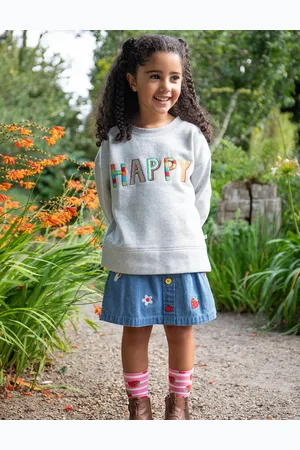 Frugi Girls Denim Embroidered Skirt (2-10 Yrs) - 4-5 Y -