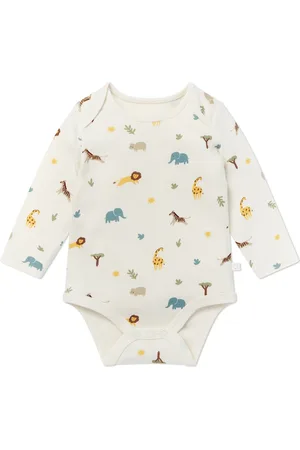 Mori Cotton Blend Safari Bodysuit (0-24 Mths) - 9-12M -