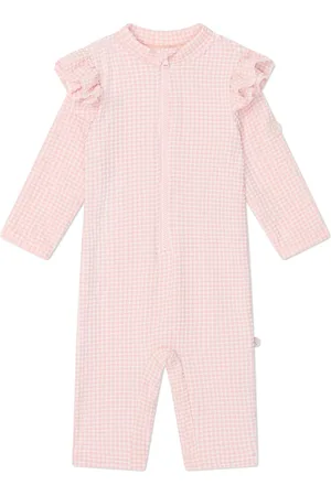 Mori Girls Gingham All In One Swimsuit (0-18 Mths) - 0-3 M -