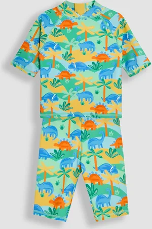 JoJo Maman Bébé Boys 2pc Dinosaur Swim Set (6 Mths - 6 Yrs) - 6-12M -