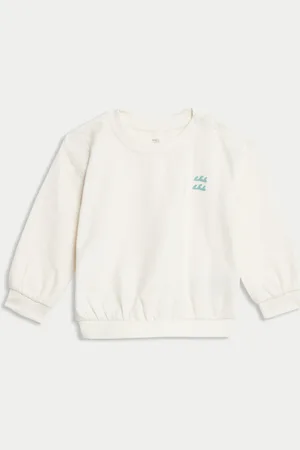 Marks & Spencer Girls Pure Cotton Applique Sweatshirt (0-3 Yrs) - 12-18 -