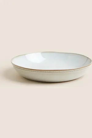 M&S X Fired Earth Stoneware Pasta Bowl -
